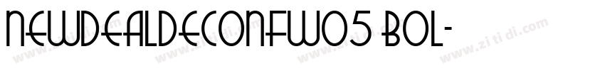 NewDealDecoNFW05 Bol字体转换